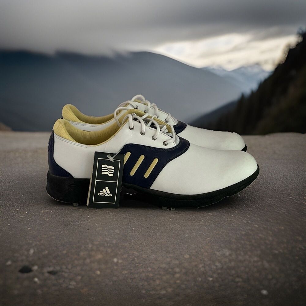 adidas ComfortStripe Golf Shoe for Women Size 7.5M White/Black